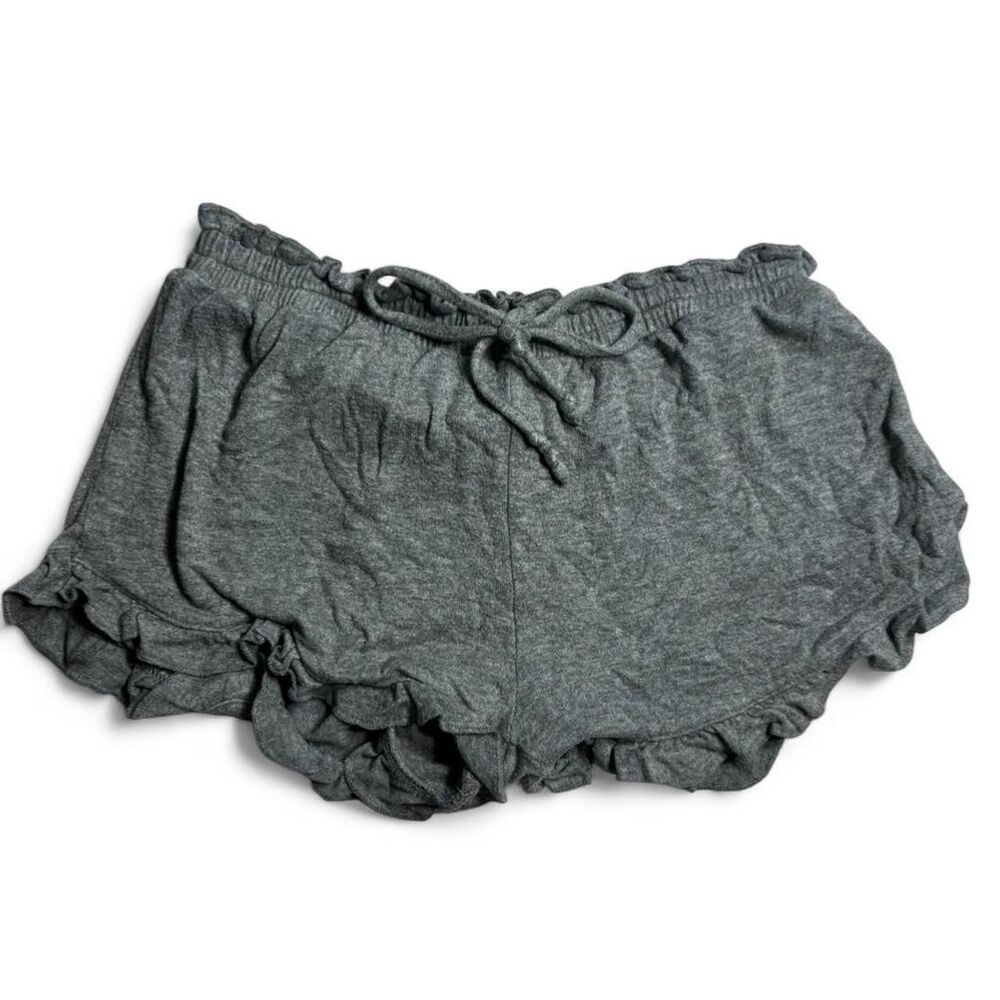 Aeropostale Grey Ruffle Shorts M‎ Casual Drawstring